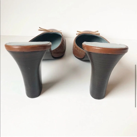 BCBGMaxAzria Brown Leather Mules - Picture 5 of 7